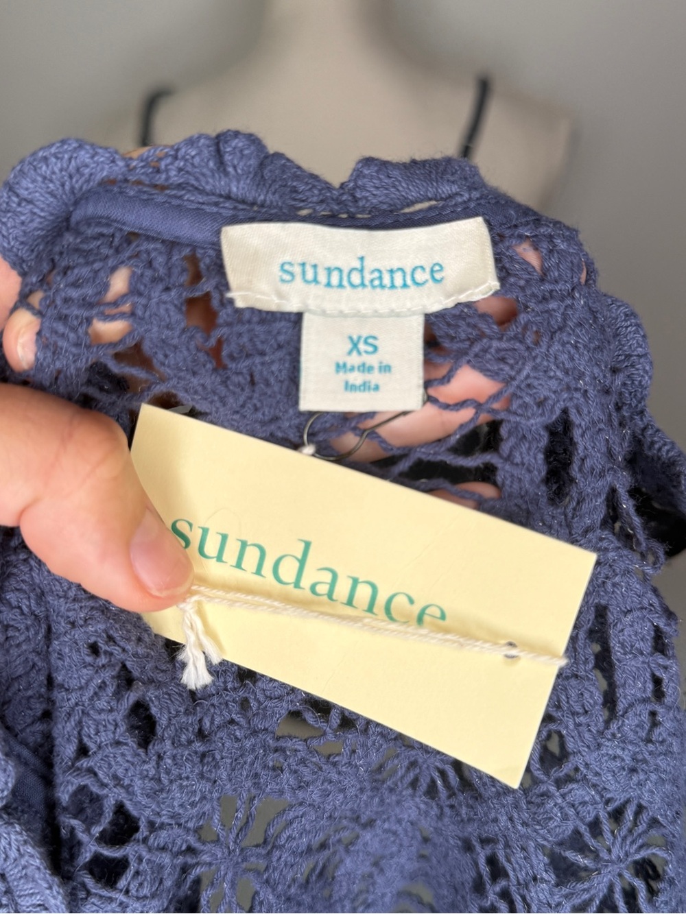 Sundance Perkiwinkle Crochet Sleeveless Top - Picture 6 of 11